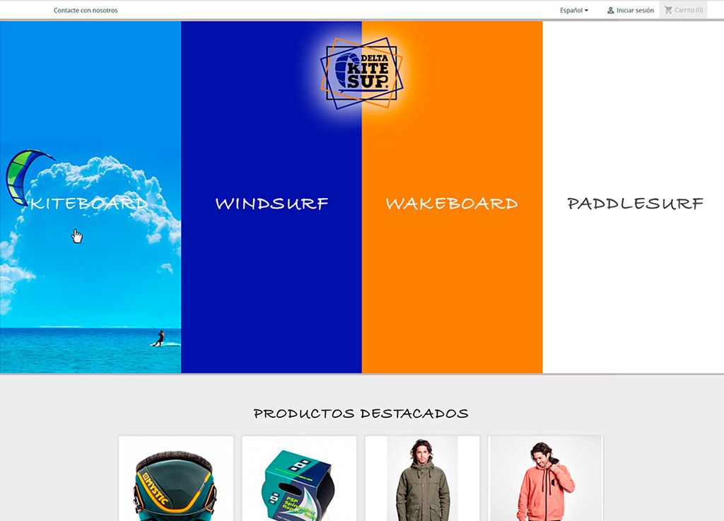 Diseño gráfico – Delta Kite SUP web