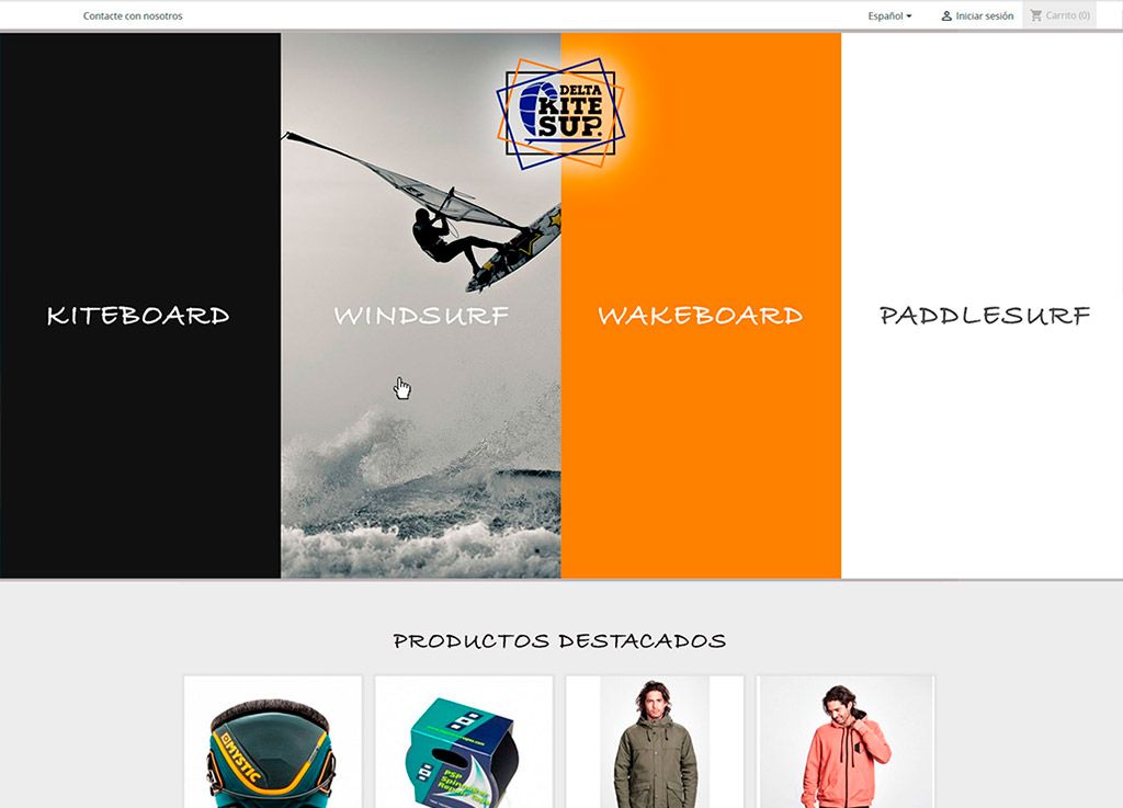 Diseño gráfico – Delta Kite SUP web