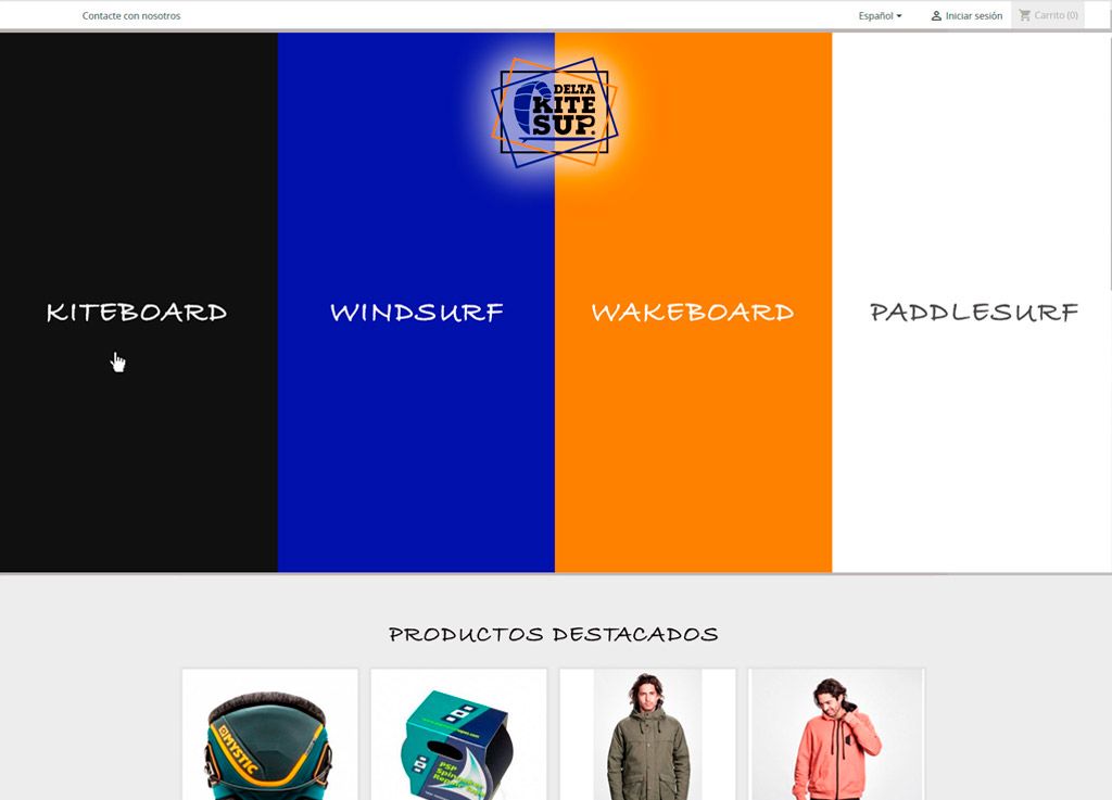 Diseño gráfico – Delta Kite SUP web