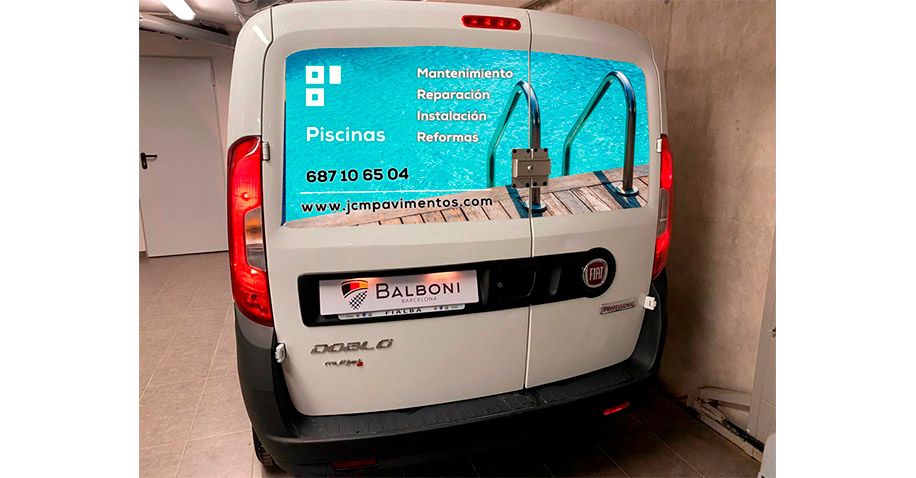 Diseño gráfico – JCM pavimentos rotulación furgoneta